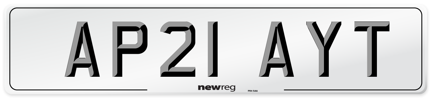 AP21 AYT Number Plate from New Reg